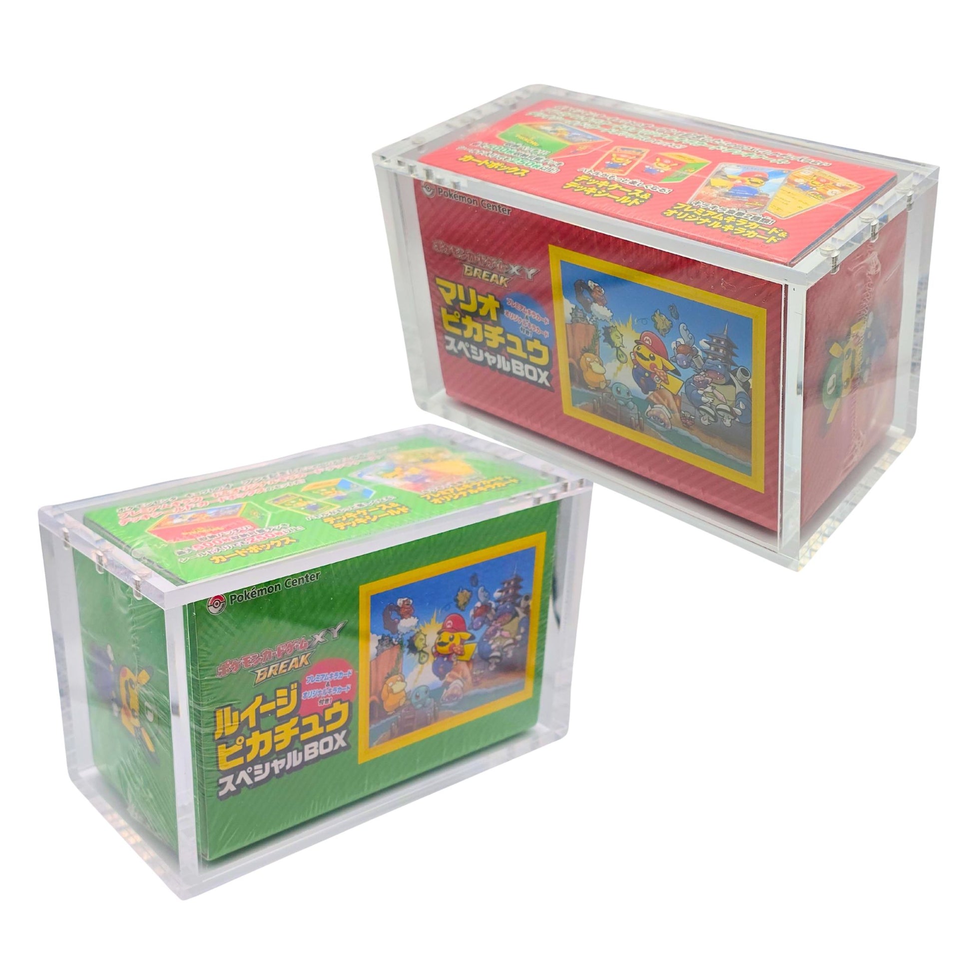 Pokemon Center Pikachu Mario & Pikachu Luigi Promo Box Set (Red & Green) - Trading Card Market