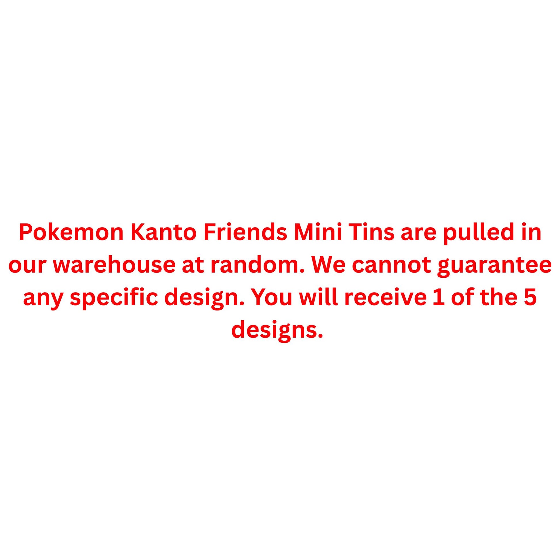 Pokemon Kanto Friends Mini Tin - Trading Card Market