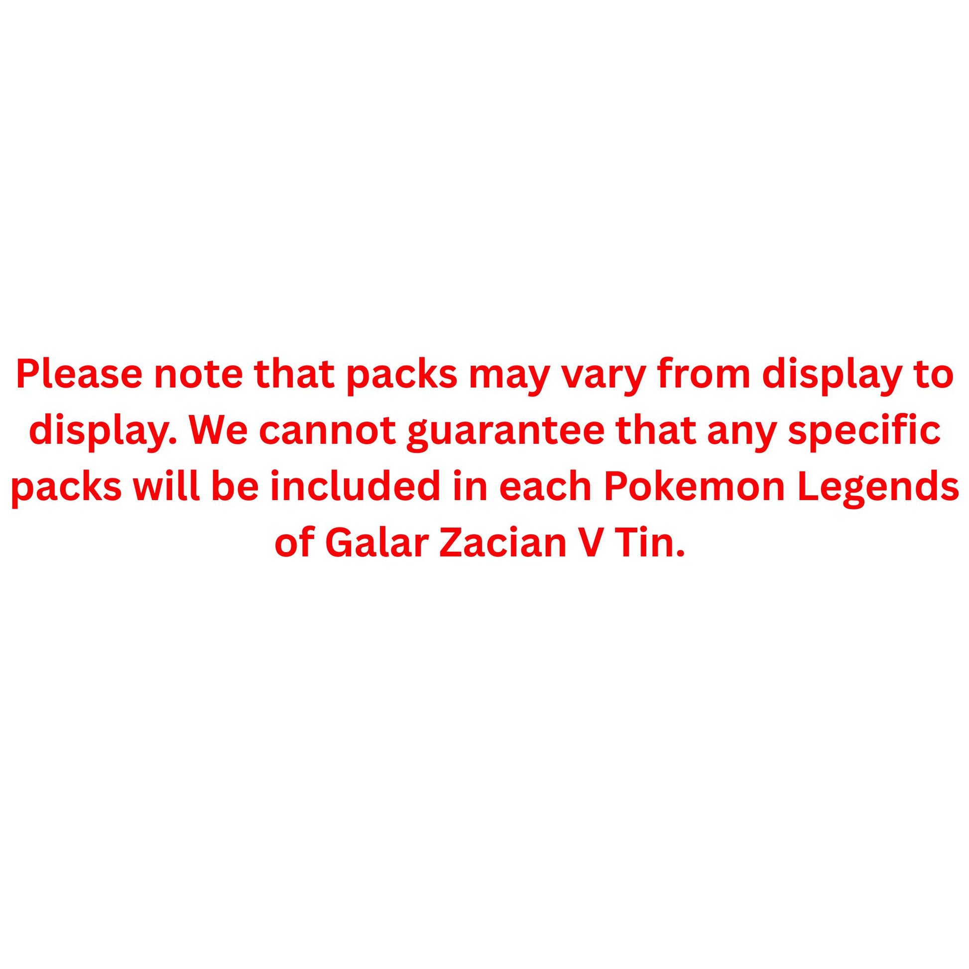 Pokemon Legends of Galar Zacian V Tin - Trading Card Market