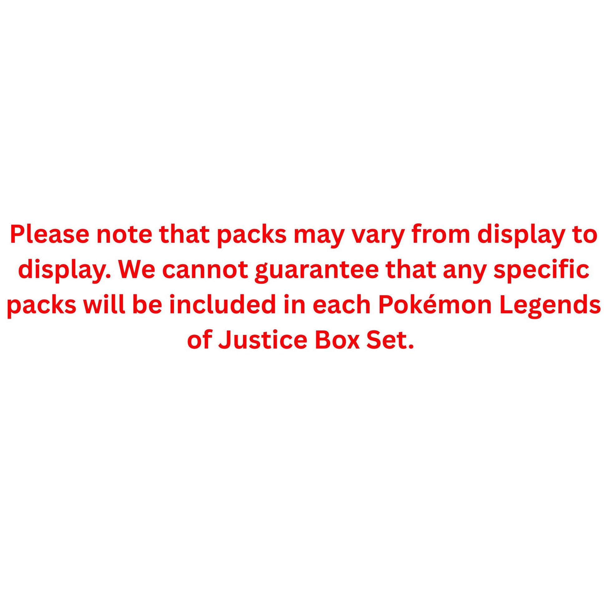 Pokemon Legends of Justice Box Set - Trading Card Market