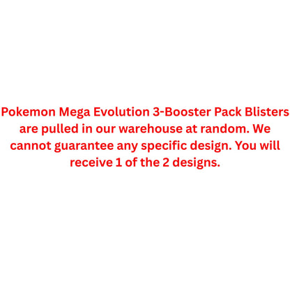 Pokemon Mega Evolution 3-Booster Pack Blister - Trading Card Market