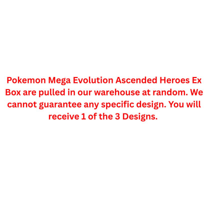 Pokemon Mega Evolution Ascended Heroes Ex Box (Mega Meganium, Mega Emboar or Mega Feraligatr) - Trading Card Market