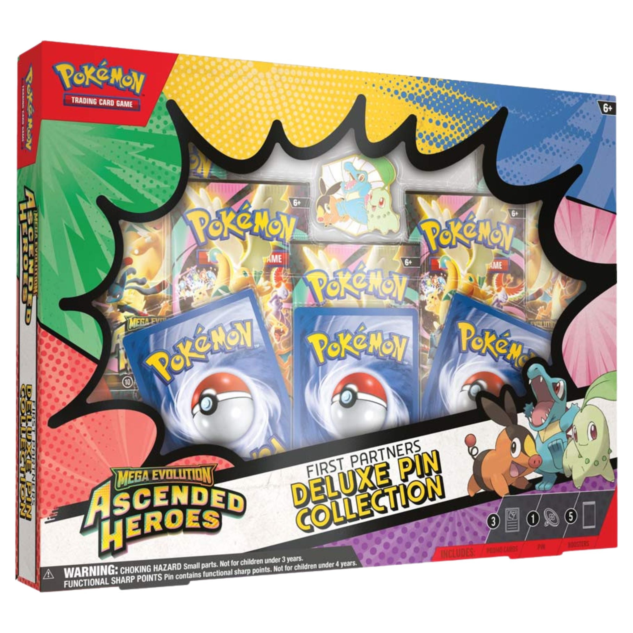 Pokemon Mega Evolution Ascended Heroes First Partners Deluxe Pin