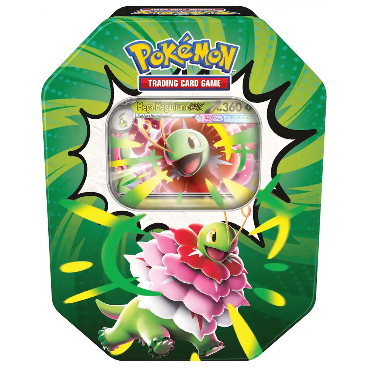 Pokemon Mega Evolution Ascended Heroes Tin Meganium