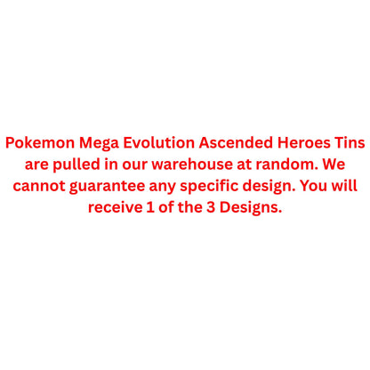 Pokemon Mega Evolution Ascended Heroes Tins 