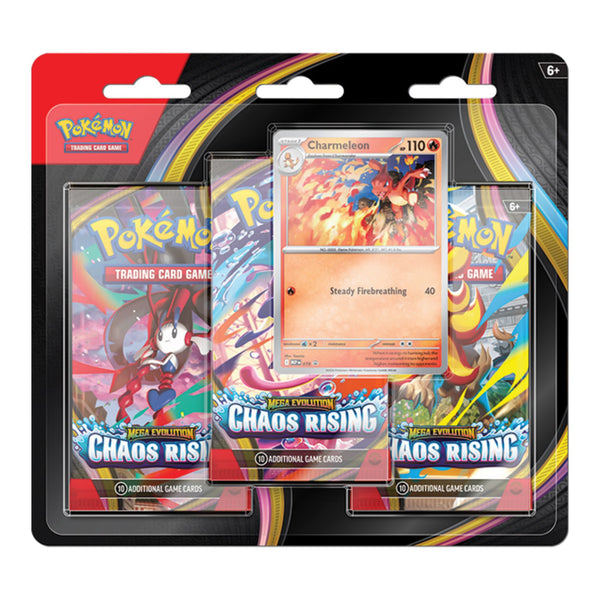 Pokemon Mega Evolution Chaos Rising 3-Booster Blister – Trading Card Market