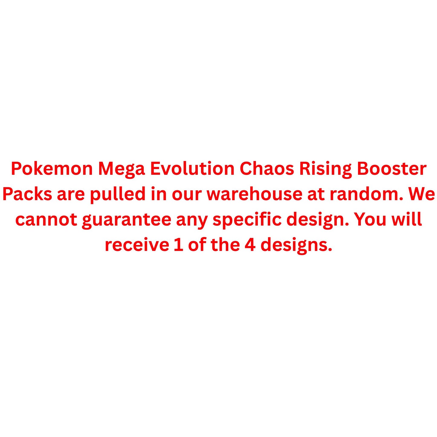 Pokemon Mega Evolution Chaos Rising Booster Pack - Trading Card Market