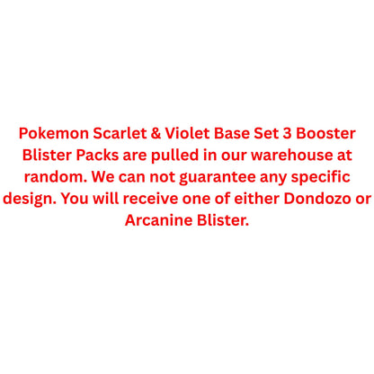 Pokemon Scarlet & Violet Base Set 3 Booster Blister Pack - Trading Card Market