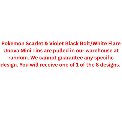Pokemon Scarlet & Violet Black Bolt/White Flare Unova Mini Tin - Trading Card Market