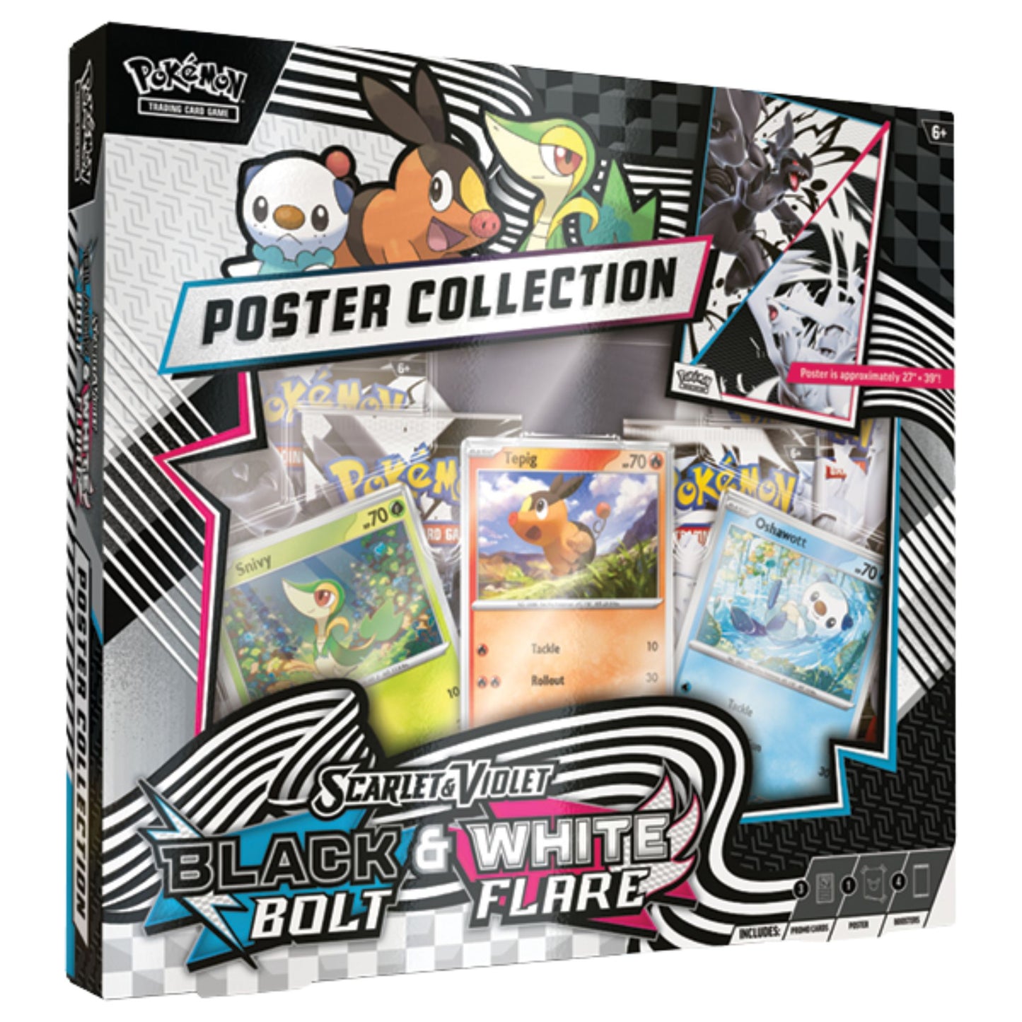 Pokemon Scarlet & Violet Black Bolt/White Flare Unova Poster Collection (Back - to - School Sale) - Trading Card Market