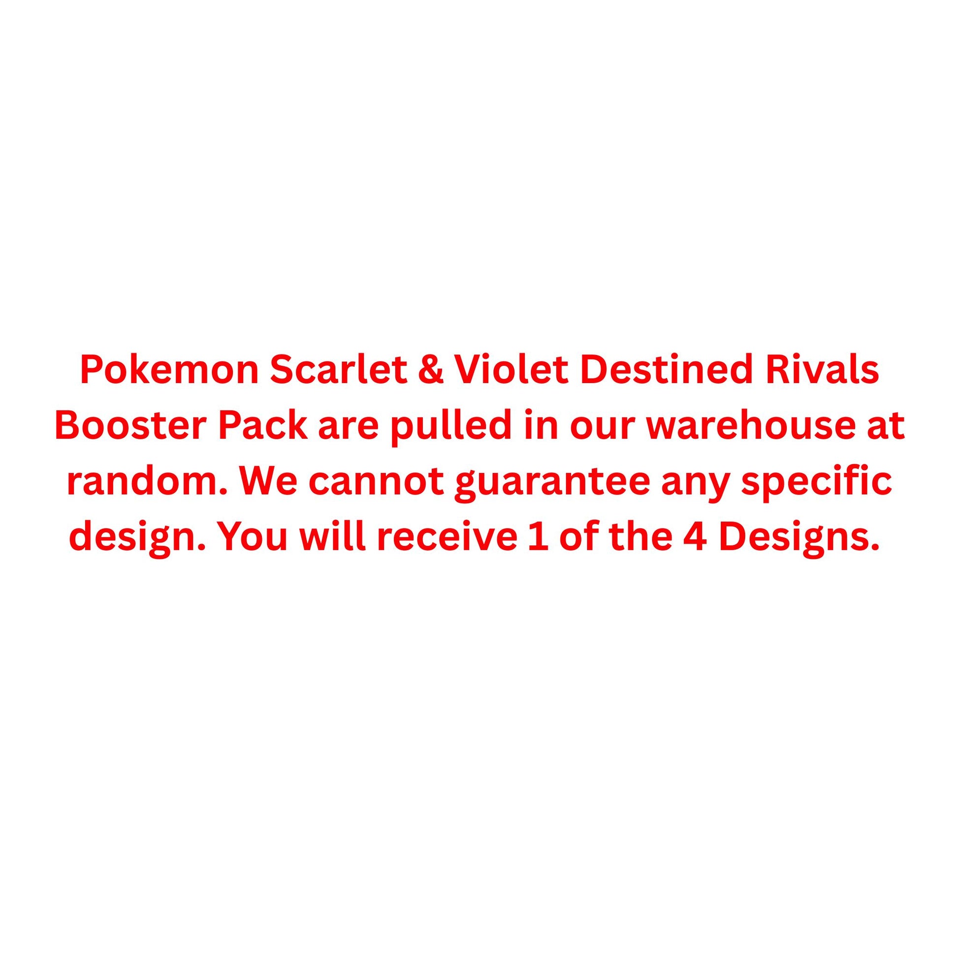 Pokemon Scarlet & Violet Destined Rivals Booster Pack - Trading Card Market