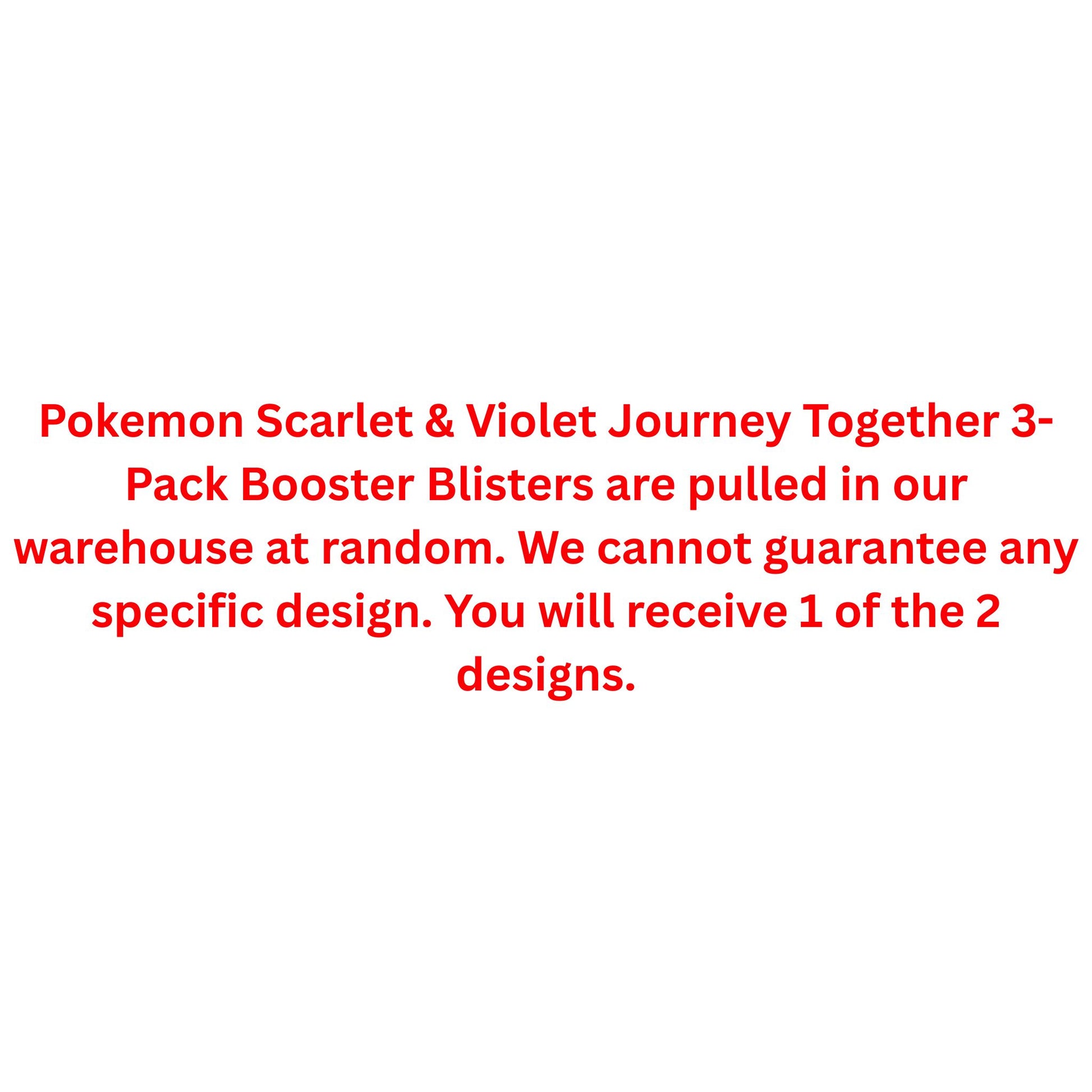 Pokemon Scarlet & Violet Journey Together 3-Pack Booster Blister - Trading Card Market