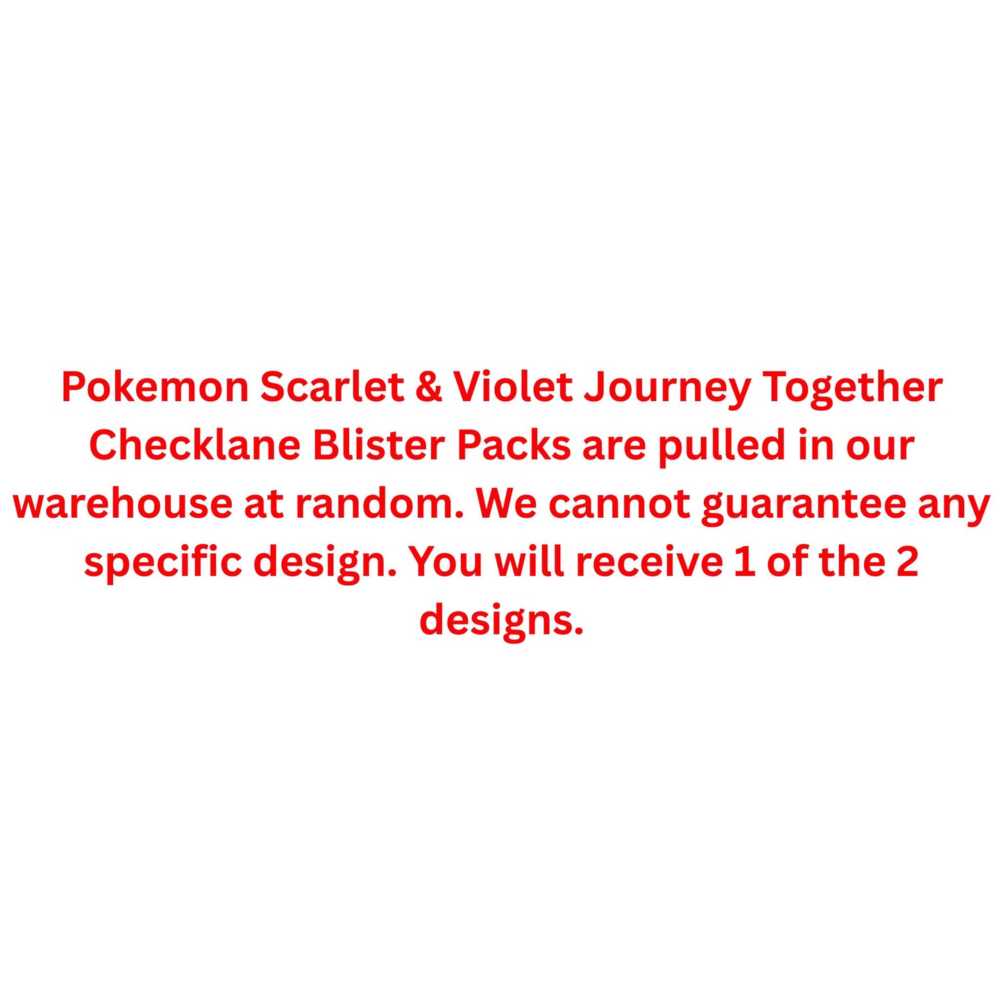 Pokemon Scarlet & Violet Journey Together Checklane Blister Pack - Trading Card Market