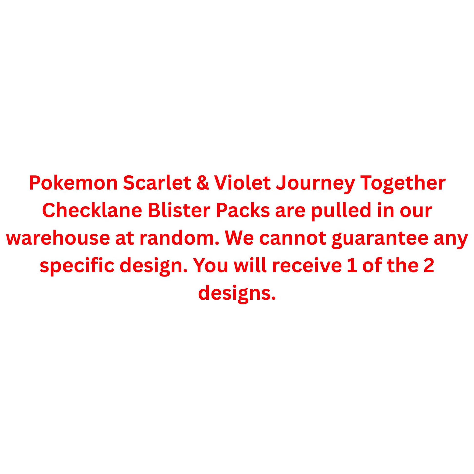 Pokemon Scarlet & Violet Journey Together Checklane Blister Pack - Trading Card Market