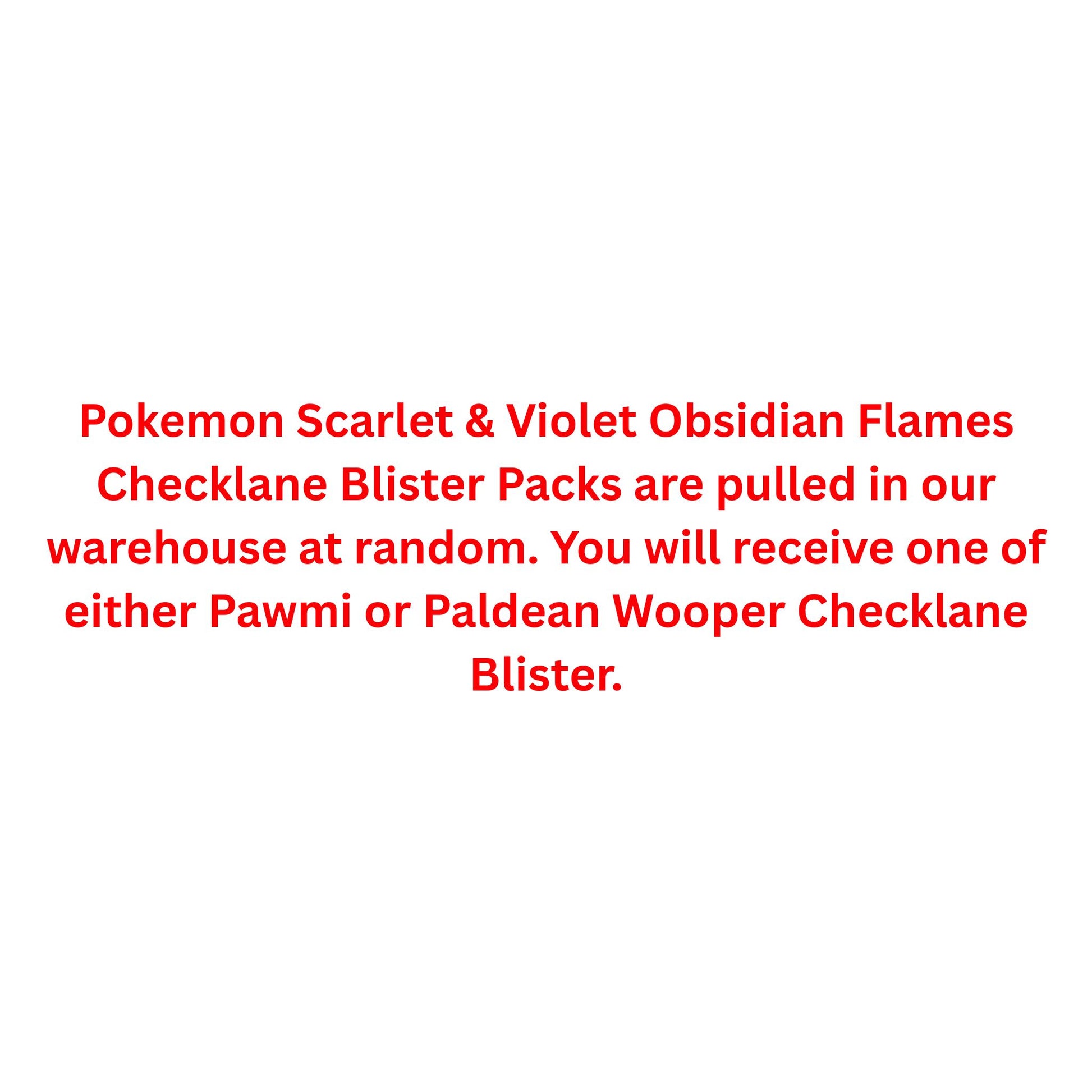 Pokemon Scarlet & Violet Obsidian Flames Checklane Blister Pack - Trading Card Market