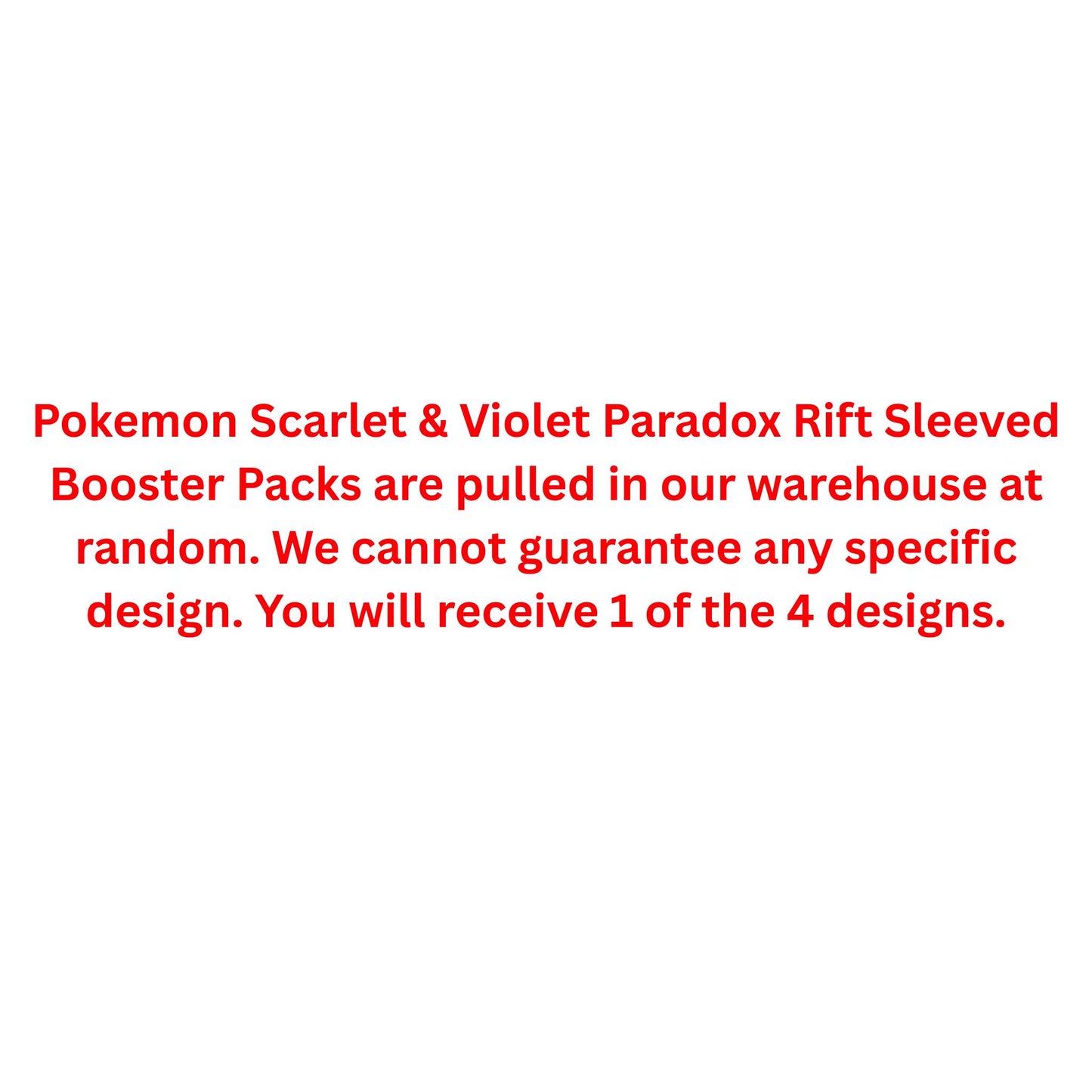Pokemon Scarlet & Violet Paradox Rift Sleeved Booster Pack - Trading Card Market