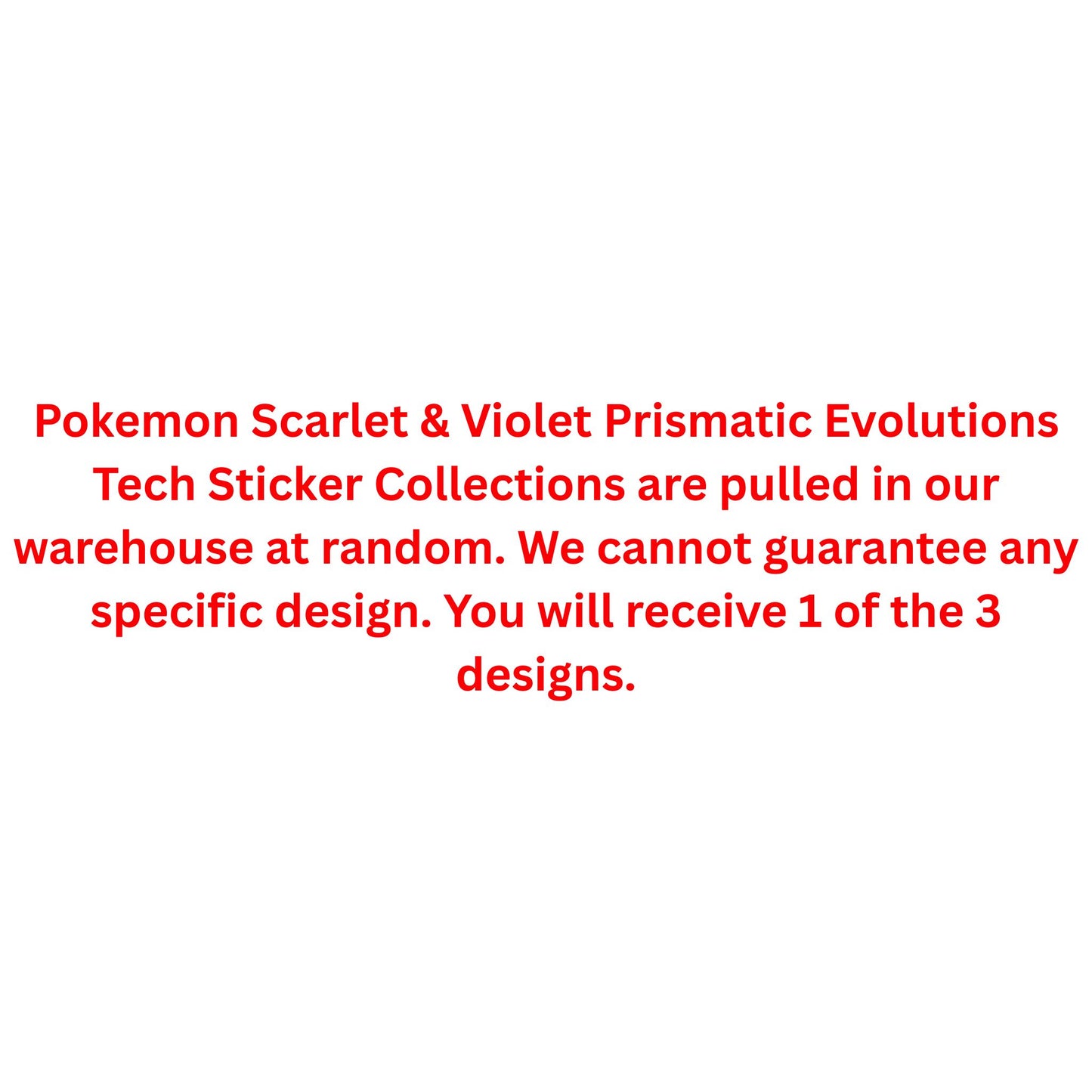 Pokemon Scarlet & Violet Prismatic Evolutions Tech Sticker Collection - Trading Card Market