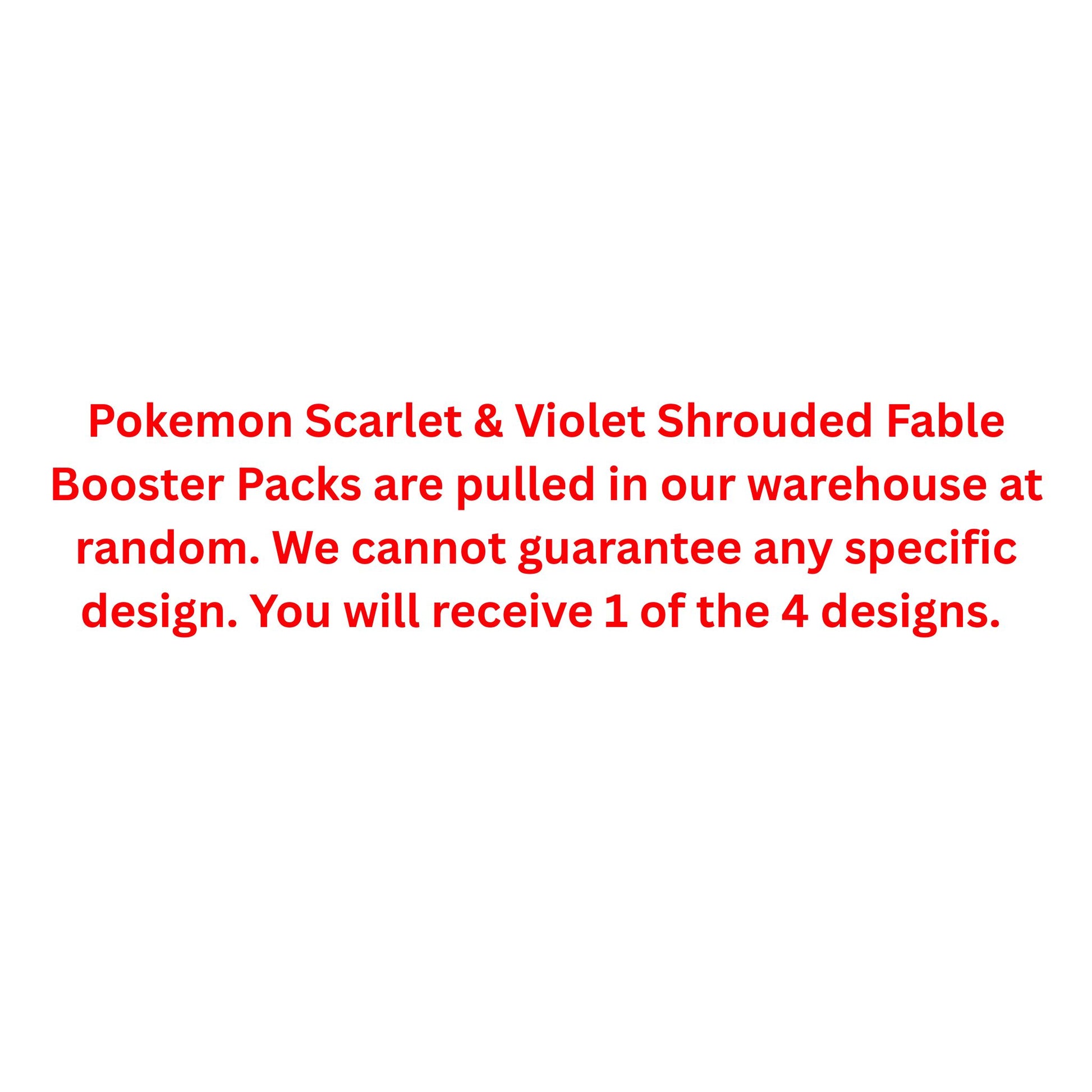 Pokemon Scarlet & Violet Shrouded Fable Booster Pack - Trading Card Market