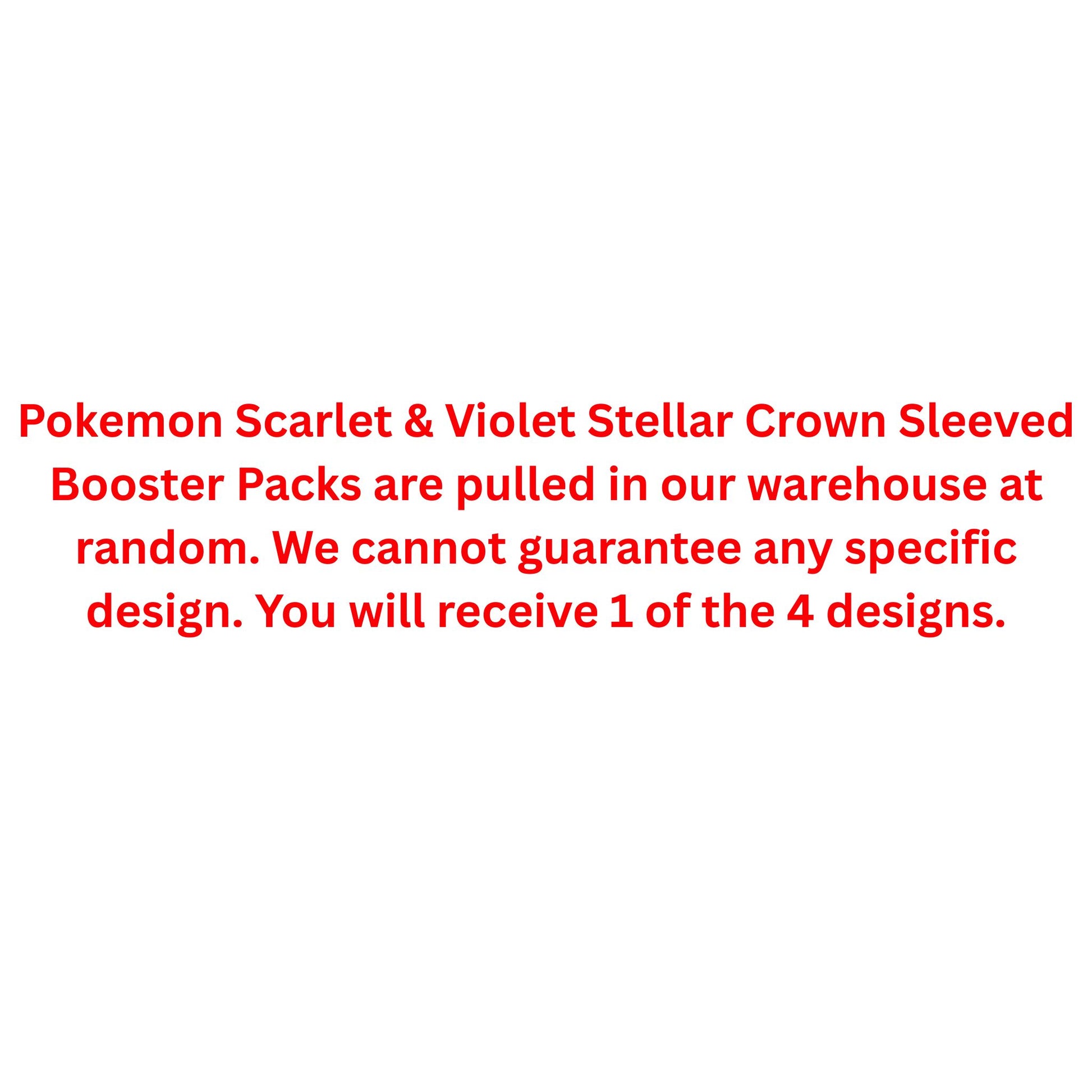 Pokemon Scarlet & Violet Stellar Crown Sleeved Booster Pack – Trading Card Market