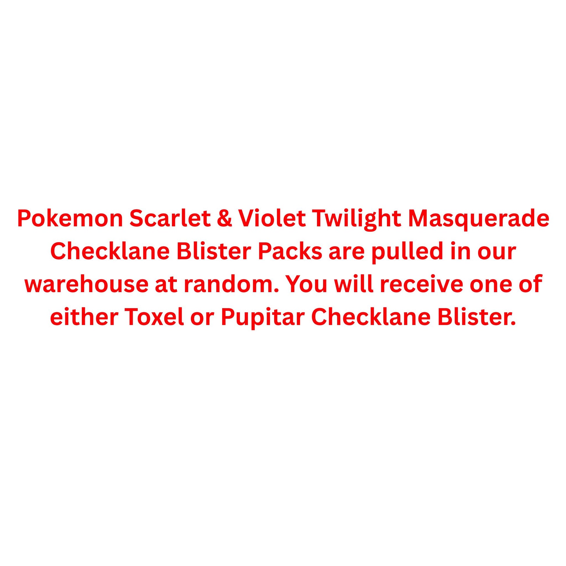 Pokemon Scarlet & Violet Twilight Masquerade Checklane Blister Pack - Trading Card Market