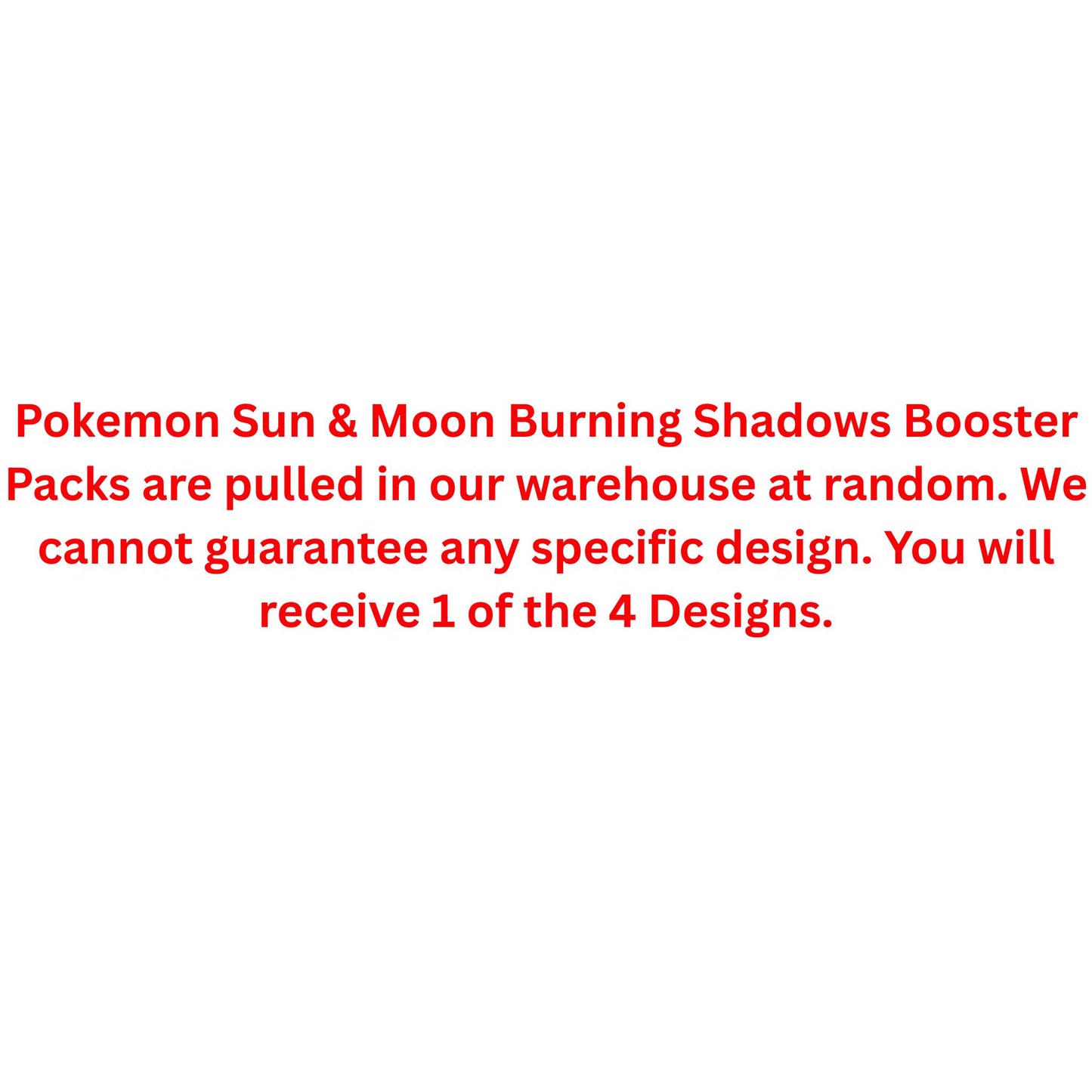 Pokemon Sun & Moon Burning Shadows Booster Pack - Trading Card Market