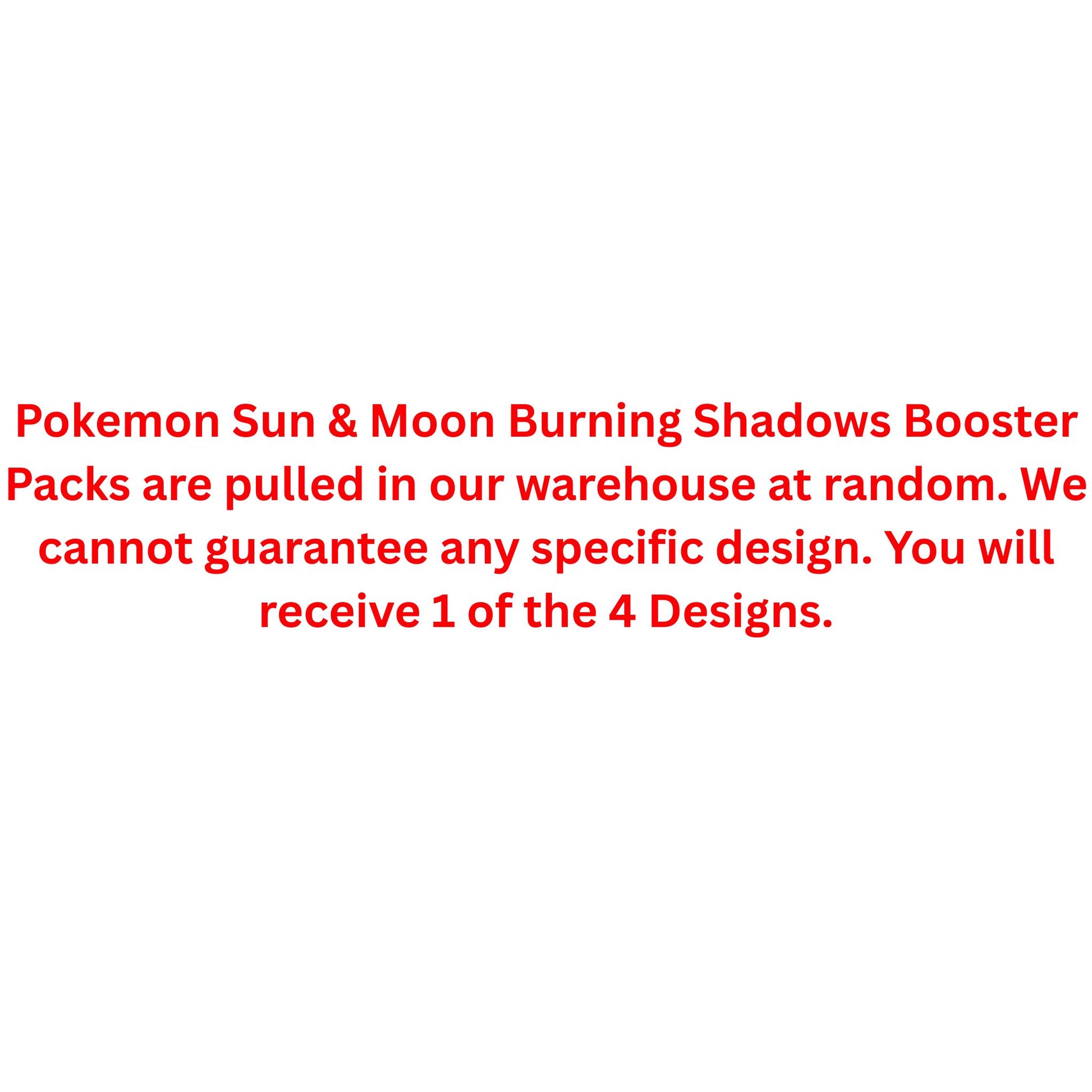 Pokemon Sun & Moon Burning Shadows Booster Pack - Trading Card Market