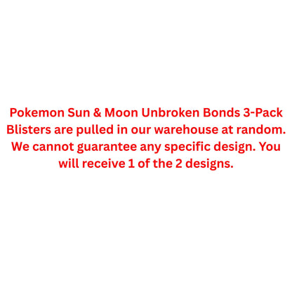 Pokemon Sun & Moon Unbroken Bonds 3-Pack Blister - Trading Card Market