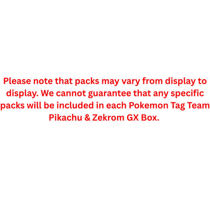 Pokemon Tag Team Pikachu & Zekrom GX Box - Trading Card Market