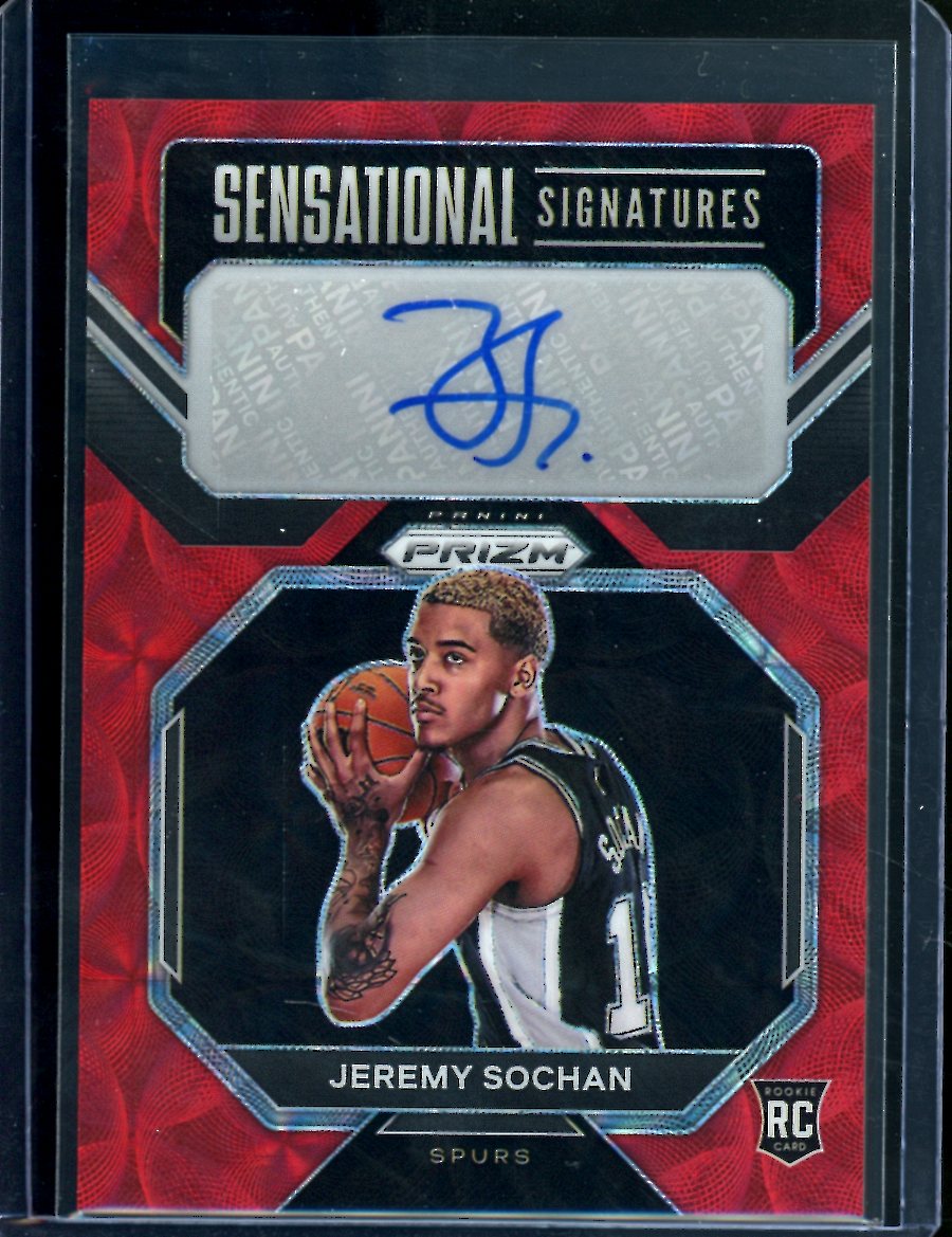 2022/23 Panini Prizm Choice Jeremy Sochan Rookie Sensational Signatures Auto Spurs