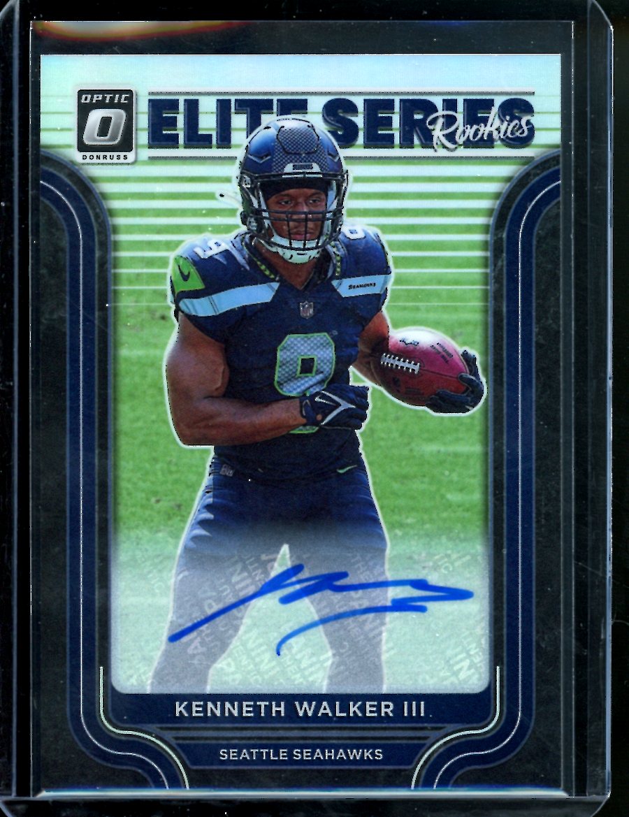 2022 Panini Optic Kenneth Walker III Rookie Elite Series Auto /99 Seahawks