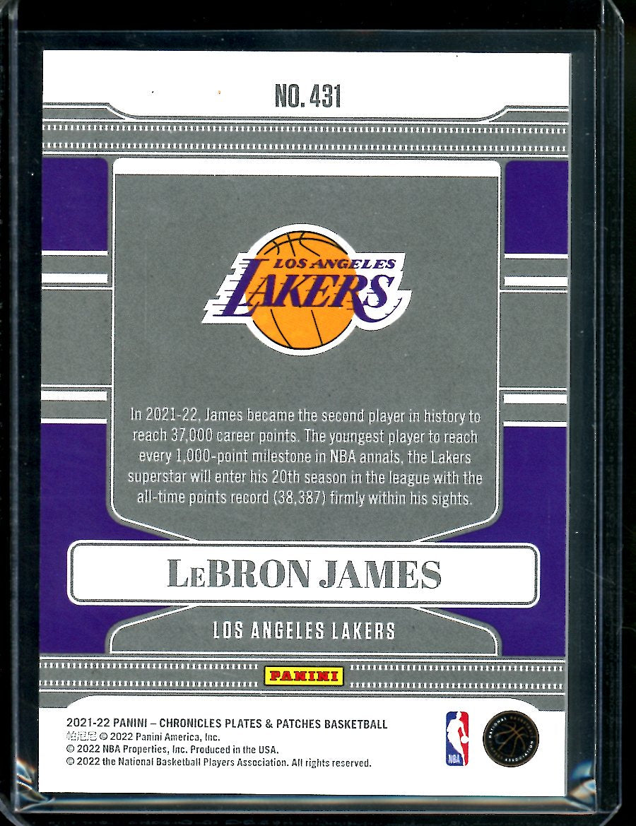 2021/22 Panini Chronicles LeBron James /49 Lakers