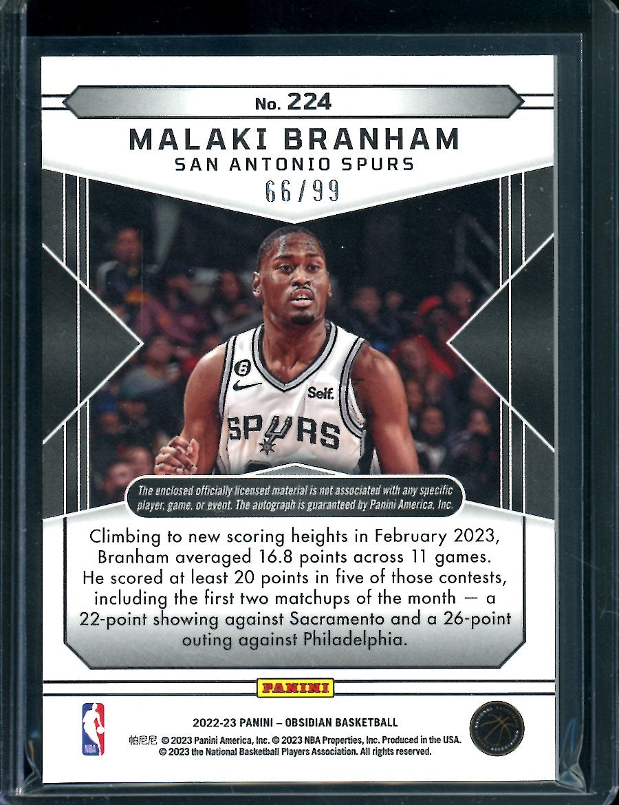 Prizm Draft Malaki Branham Rookie Skakeskin SSP popular