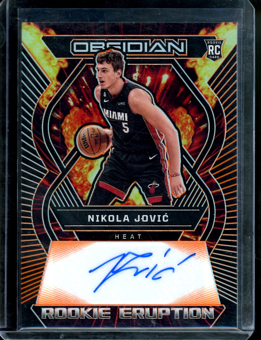 2022/23 Panini Obsidian Nikola Jovic Rookie Auto /50 Heat