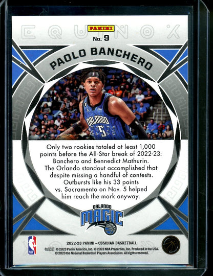 2022/23 Panini Obsidian Paolo Banchero Rookie Equinox /99 Magic