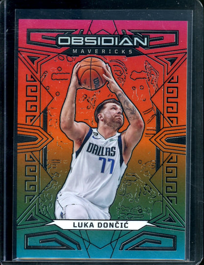 2022/23 Panini Obsidian Luka Doncic Neon Etch Flood SSP Mavericks