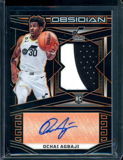 2022/23 Panini Obsidian Ochai Agbaji Rookie Auto RPA /35 Jazz