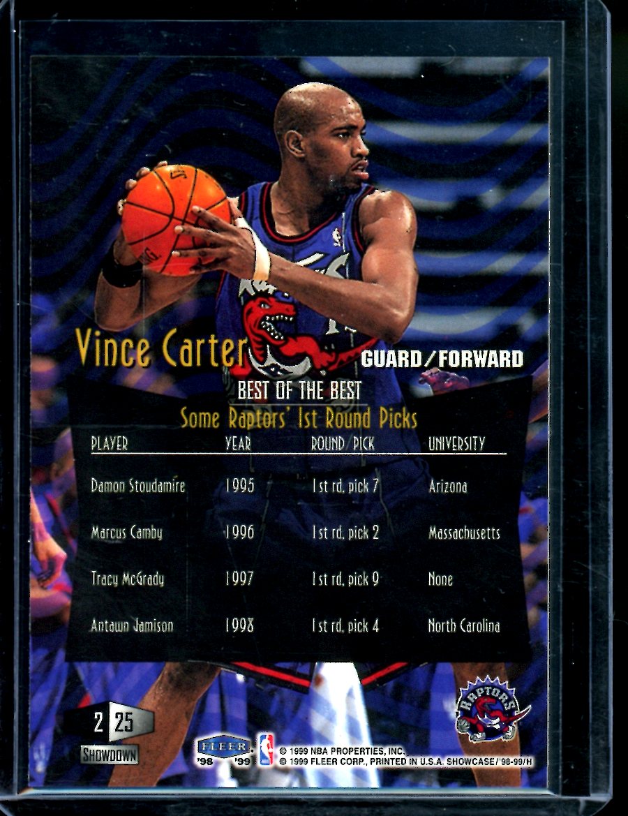 1998/99 Fleer Showcase Vince Carter Rookie Passion Raptors