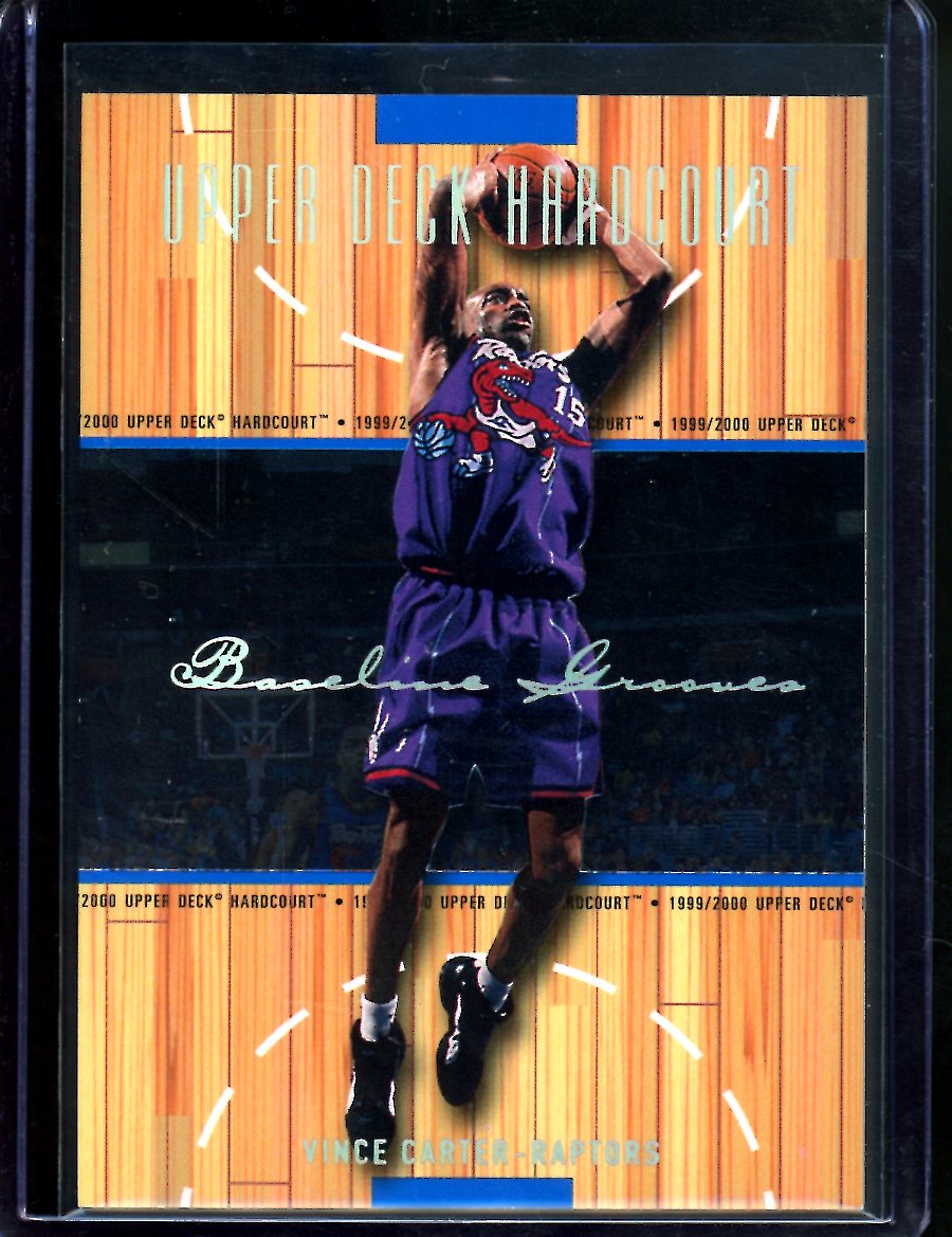 1998/99 Upper Deck Hardcourt Vince Carter Rookie Baseline Grooves /500 Raptors