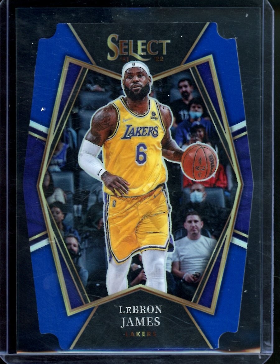 2021/22 Panini Select LeBron James Blue Die Cut /249 Lakers