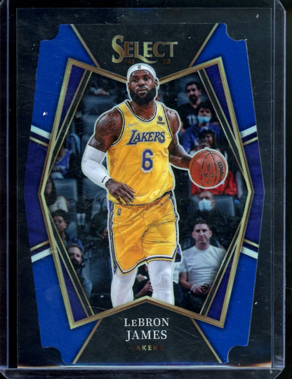 2021/22 Panini Select LeBron James Blue Die Cut /249 Lakers