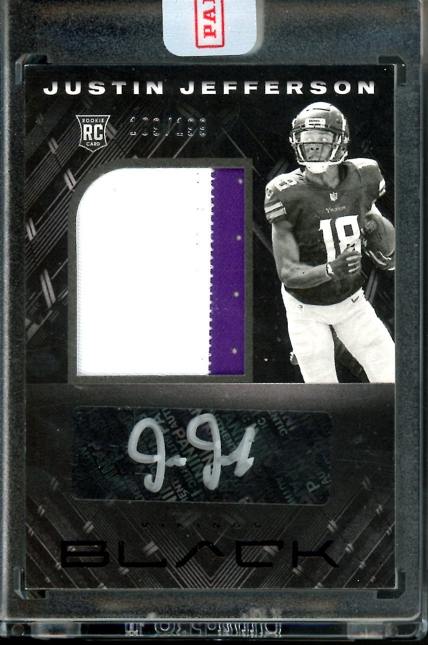 2020 Panini Black Justin Jefferson Rookie Auto RPA /199 Vikings Trading Card Market 2020 Panini Black Justin Jefferson Rookie Auto RPA /199 Vikings Trading Card Market