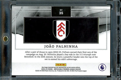 2022/23 Panini Impeccable Joao Palhinha Silver Troy Oz. /36 Fulham - Trading Card Market