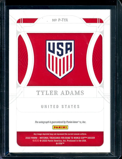 2022 Panini National Treasures Tyler Adams Penmanship Auto /49 USA - Trading Card Market
