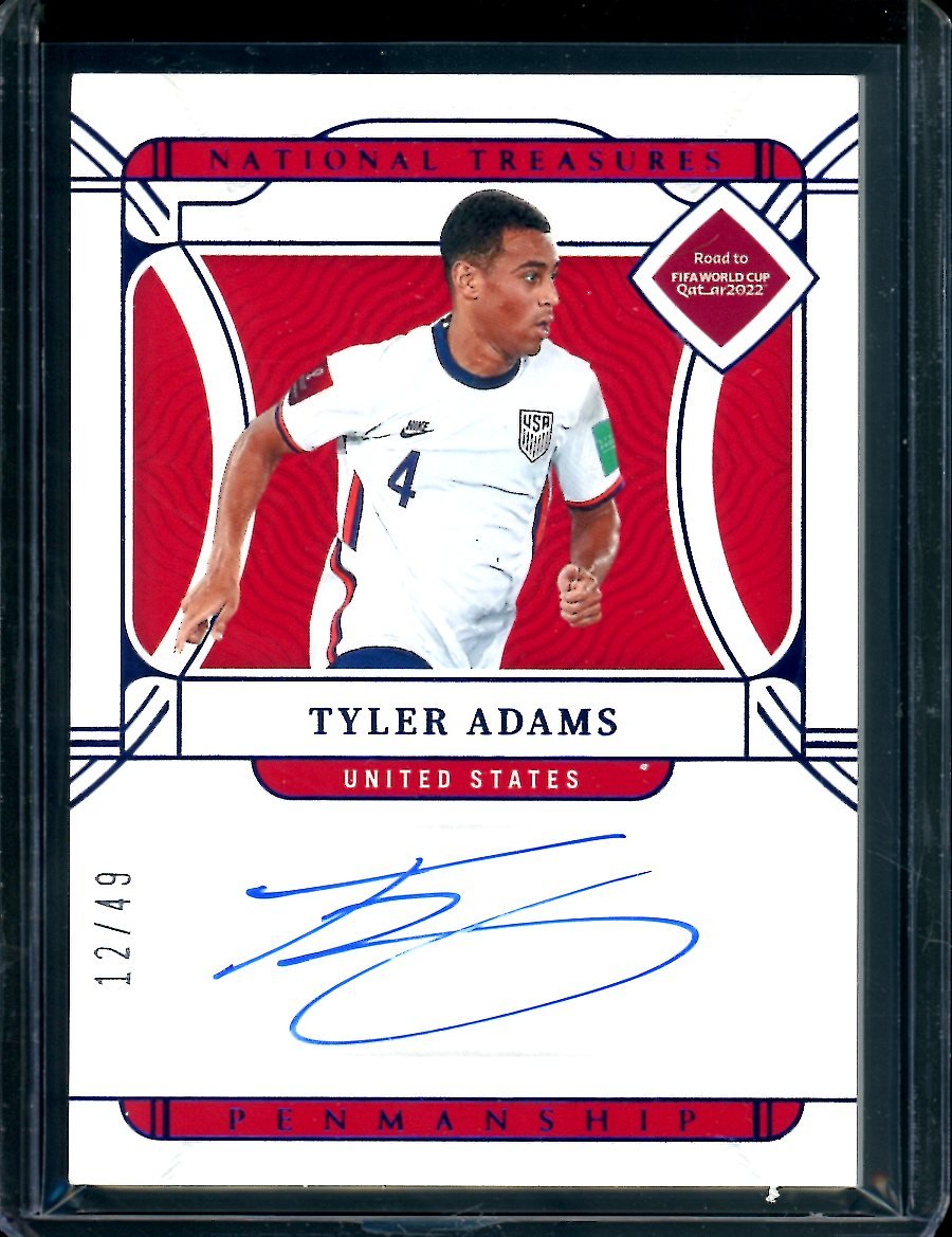 2022 Panini National Treasures Tyler Adams Penmanship Auto /49 USA - Trading Card Market