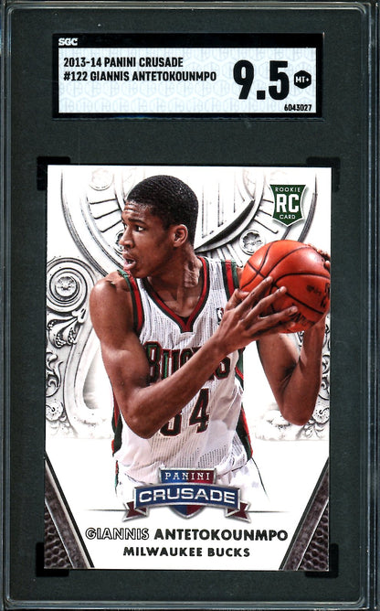 2013/14 Panini Crusade Giannis Antetokounmpo Rookie SGC 9.5 Bucks