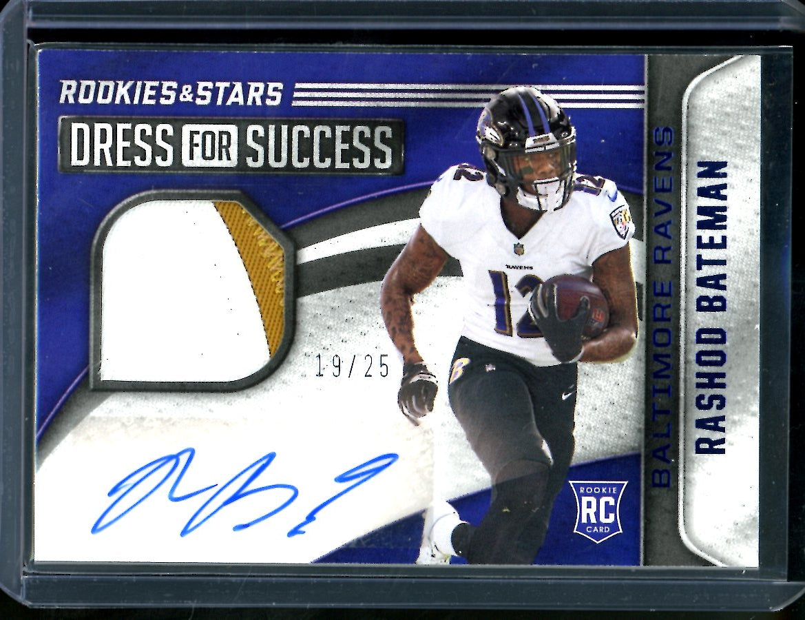 2021 Panini Rookies & Stars Rashod Bateman Rookie RPA /25 Ravens