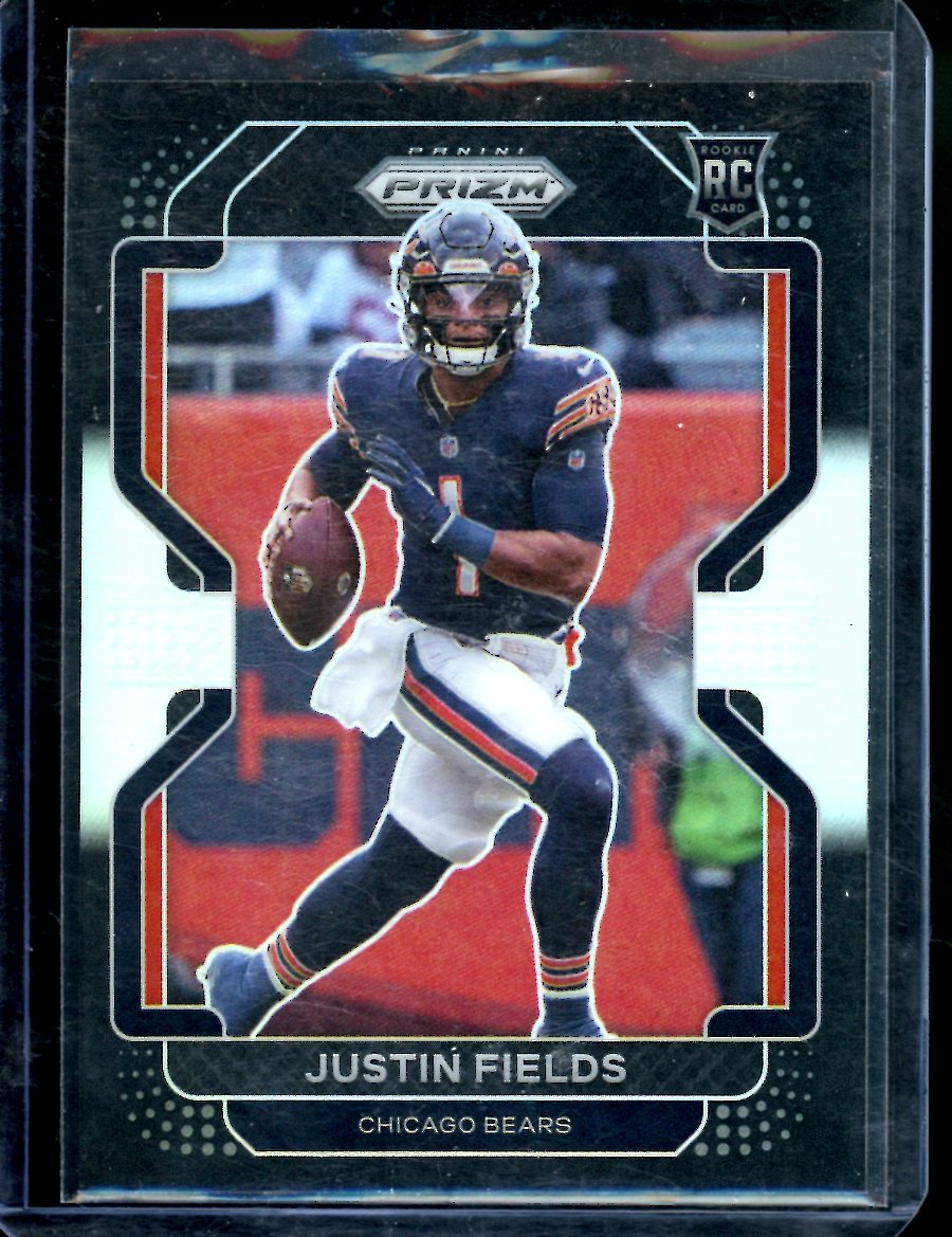 2021 Panini Chronicles Prizm Black Justin Fields Rookie Silver Bears