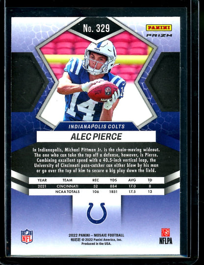 2022 Panini Mosaic Alec Pierce Rookie Mosaic SSP Colts