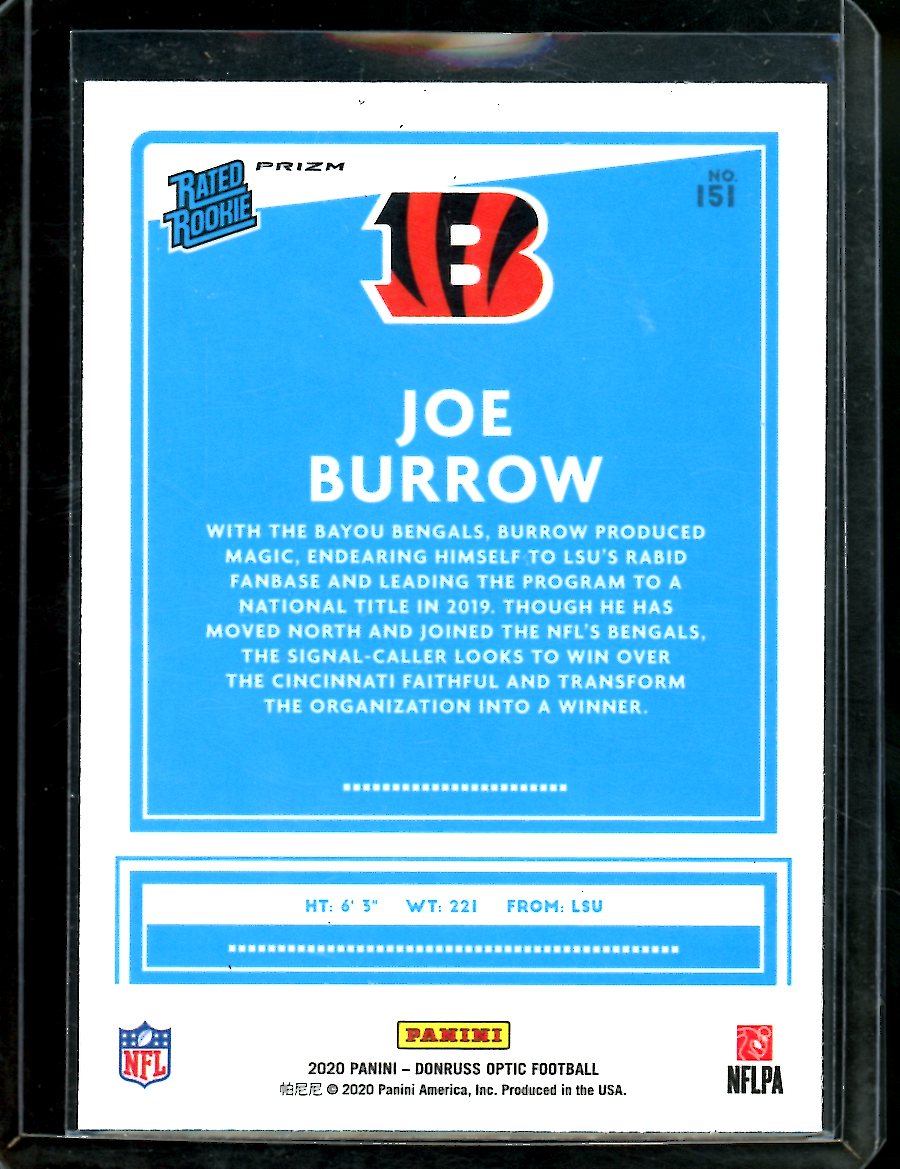 2020 Panini Optic Joe Burrow Rookie Holo Bengals