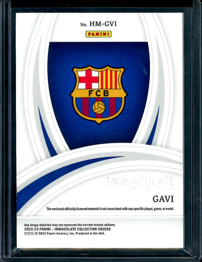 2022/23 Panini Immaculate Gavi Heralded Materials Patch /99 FC Barcelona